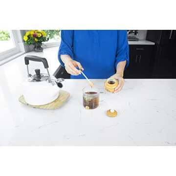 Joie Ceramic Beehive Honey Pot and Wooden Dipper, Mini