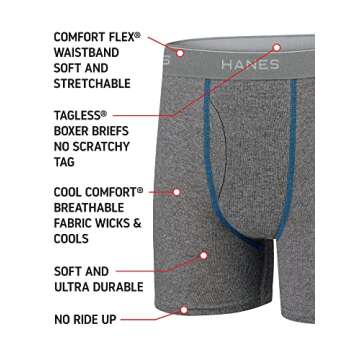 Hanes Boys' Boxer Briefs 10 Pack - Comfort Flex Fit