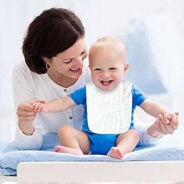 Zainpe Snap Muslin Cotton Baby Bibs for Stylish Feeding