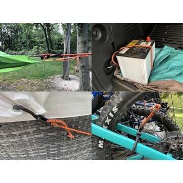 Kotap MABC-32 All- Purpose Adjustable Bungee Cords with Hooks, 32-Inch, Orange/Black, 10 Count