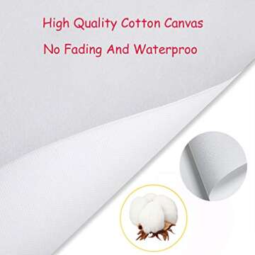 VIIRY Green Leaves Canvas Prints for Modern Home Decor