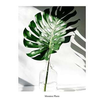 VIIRY Green Leaves Canvas Prints for Modern Home Decor
