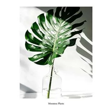 VIIRY Green Leaves Canvas Prints for Modern Home Decor
