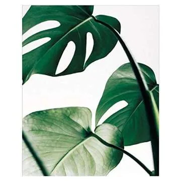 VIIRY Green Leaves Canvas Prints for Modern Home Decor
