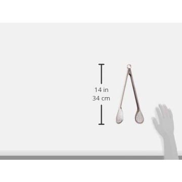 Cuisipro Stainless Steel Wide Grill/Fry Tongs, 12-Inch