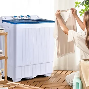 COSTWAY Twin Tub Portable Washing Machine - 26lbs