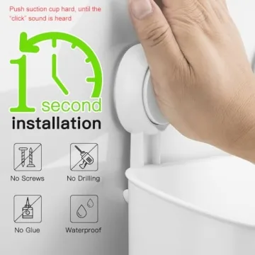 LUXEAR Shower Caddy Suction Cup Heavy Duty Organizer