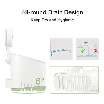 LUXEAR Shower Caddy Suction Cup Heavy Duty Organizer