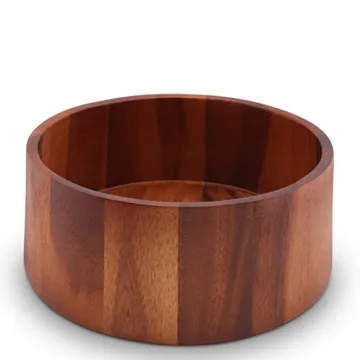 Arthur Court Acacia Wood Tulip Serving Bowl - Elegant 12" Salad & Fruit Dish