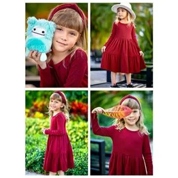 Stylish Arshiner Girls Long Sleeve Sweater Dress with Pockets