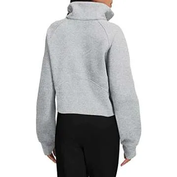 Stylish LASLULU Fuzzy Cropped Sweatshirt for Women