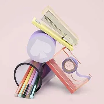 Kate Spade Pink Acrylic Tape Dispenser for Stylish Offices