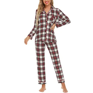 Anjue Women’s Lightweight Long Sleeve Pajama Set