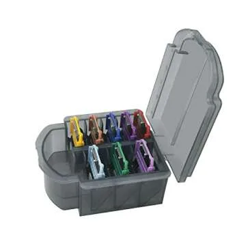 Animal Stainless Steel Attachment 8 Colors Guide Comb Set from 1/8 Inch to 1 Inch(3-25mm),Compatible with Andis, Oster A5, Wahl KM10 Series Clipper Detachable Blade(Only fit for 15# 10# 30# blade)