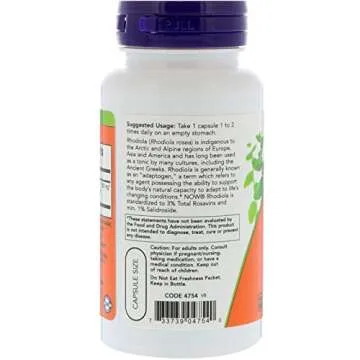 Now Foods Rhodiola 500 mg - Stress Relief & Energy Boost