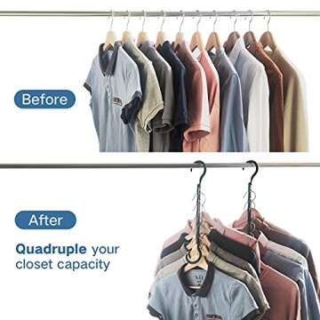 Space-Saving Multi-Functional Closet Hangers for All Clothes