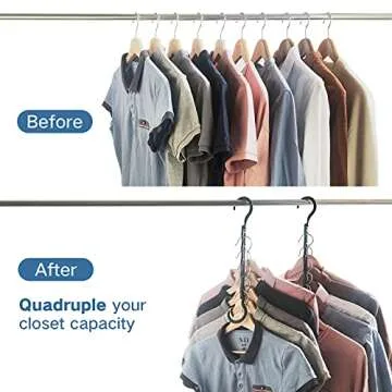 Space-Saving Multi-Functional Closet Hangers for All Clothes