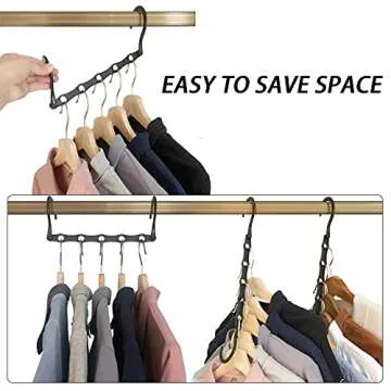 Space-Saving Multi-Functional Closet Hangers for All Clothes