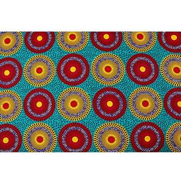 African Ankara Fabric 100% Cotton - 6 Yards for Crafts