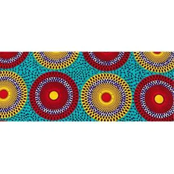 African Ankara Fabric 100% Cotton - 6 Yards for Crafts