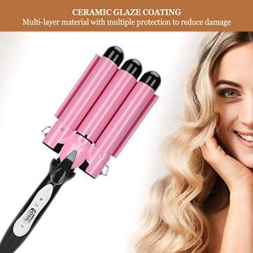 3 Barrel Hair Waver Curling Iron for All Hair Types