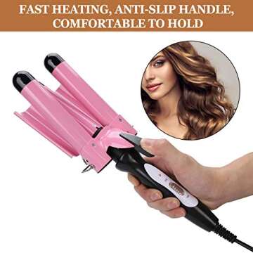 3 Barrel Hair Waver Curling Iron for All Hair Types