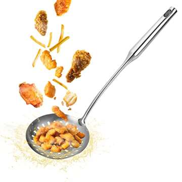 TBWHL Skimmer Spoon - Heavy Duty Stainless Steel Kitchen Tool