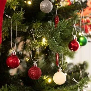 Valery Madelyn 100ct Mini Christmas Ornaments Set - Shatterproof Decor