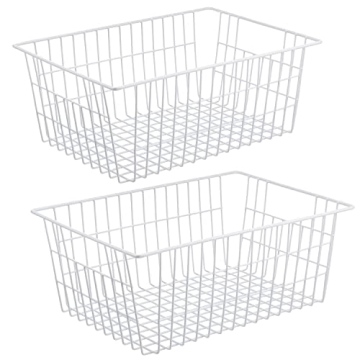 Sturdy iPEGTOP Wire Storage Freezer Baskets Set of 2