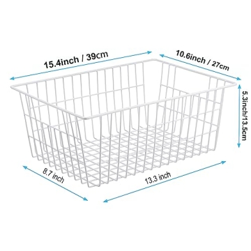 Sturdy iPEGTOP Wire Storage Freezer Baskets Set of 2