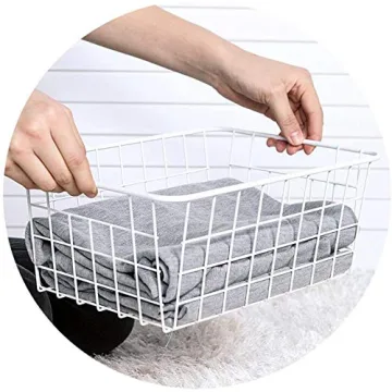 Sturdy iPEGTOP Wire Storage Freezer Baskets Set of 2