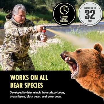 Counter Assault Bear Spray & Training Canister - 2% Capsaicin Bear Deterrent - Pepper Spray for Hiking, Camping, Hunting & More - 8.1 oz
