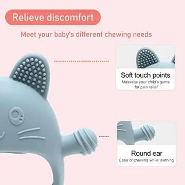 Baby Teething Toys by Komfy LilLove | Non-Toxic Infant Toys 0-6 6-12 Months | CPC Certified Teething Mitten | No Drop Teether for Baby Teething Relief | Baby teether Toys | Teething Pacifier