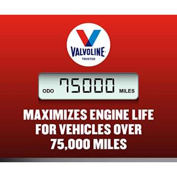 Valvoline Full Synthetic High Mileage with MaxLife Technology SAE 5W-20 Motor Oil 5 QT