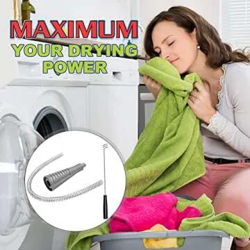 Sealegend Dryer Vent Cleaner Kit Vacuum Attachment Dryer Lint Brush Remover with Guide Wire Bendable Dryer Lint Screen Cleaning Hose (Grey)