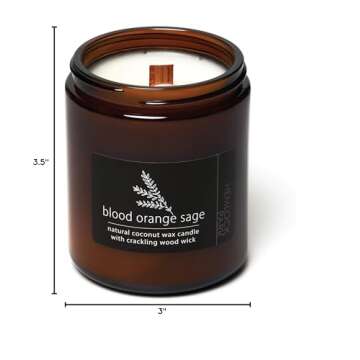 Hemlock Park Candle - Eco-Friendly Coconut Wax & Blood Orange Sage
