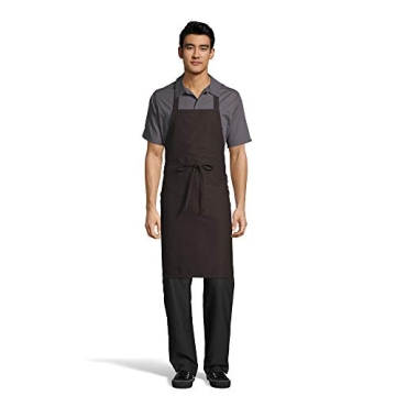 Uncommon Threads mens Restaurant Bib Apron, Brown, One Size US