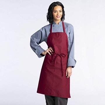 Uncommon Threads mens Restaurant Bib Apron, Brown, One Size US