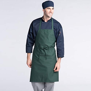 Uncommon Threads mens Restaurant Bib Apron, Brown, One Size US