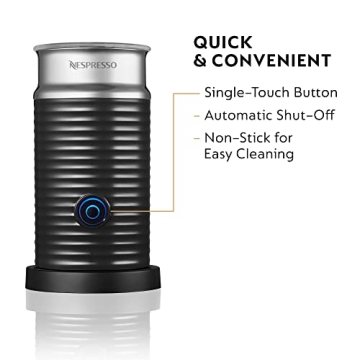 Nespresso Aeroccino 3 Milk Frother for Perfect Coffee Froth