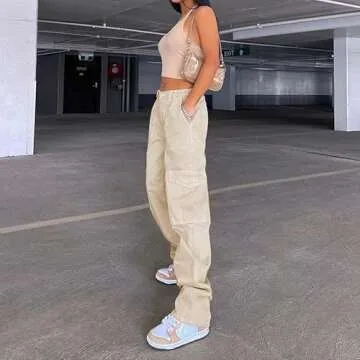 Stylish High Waist Baggy Cargo Pants for Women