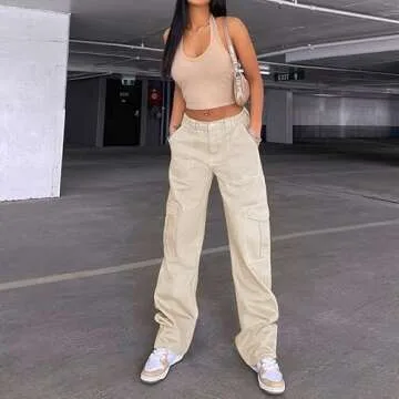Stylish High Waist Baggy Cargo Pants for Women