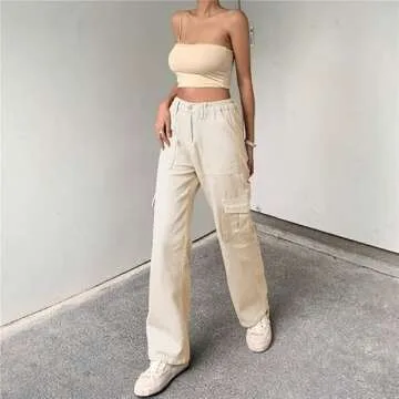 Stylish High Waist Baggy Cargo Pants for Women