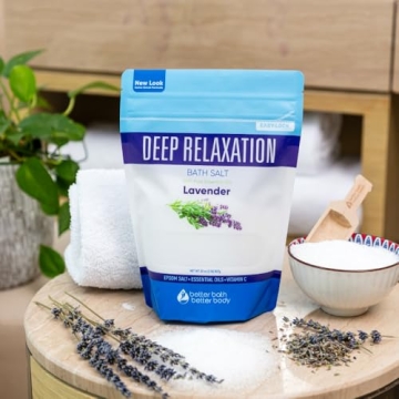 Deep Relaxation Bath Salt with Lavender Essential Oil 32 Oz