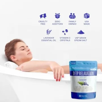Deep Relaxation Bath Salt with Lavender Essential Oil 32 Oz