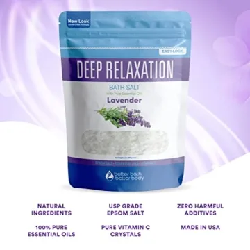 Deep Relaxation Bath Salt with Lavender Essential Oil 32 Oz