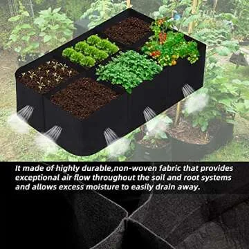 CJGQ Fabric Raised Garden Bed for Herbs and Vegetables
