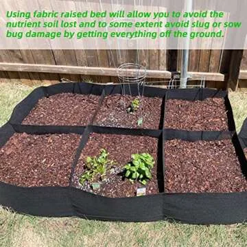 CJGQ Fabric Raised Garden Bed for Herbs and Vegetables