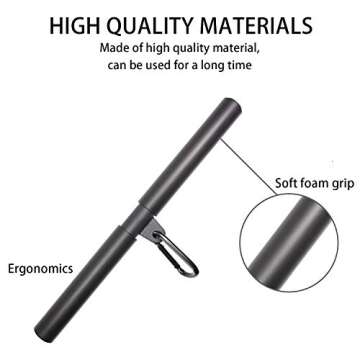 Topfinder LAT Pull Down Bar Cable Machine Attachmenet Gym Exercise Pulldown bar for Exercises Back Tricep Arm Muscles (15.7)