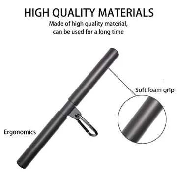 Topfinder LAT Pull Down Bar Cable Machine Attachmenet Gym Exercise Pulldown bar for Exercises Back Tricep Arm Muscles (15.7)